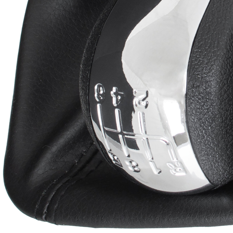 Skoda Octavia II 04-11 Gear shift knob + Lever Gaiter with frame CHROM 6 Gears