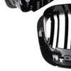 BMW 3 E46 97-01 SEDAN / KOMBI atrapy między reflektory (nerki) lewa + prawa kpl. BLACK GLOSSY DOUBLE BAR