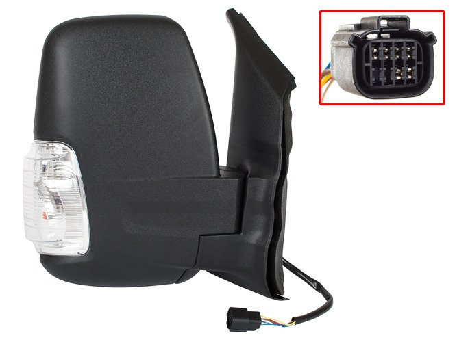 Ford Transit Mk8 14-19 lusterko zewnętrzne ELEKTRYCZNE BIAŁY KIERUNKOWSKAZ prawe