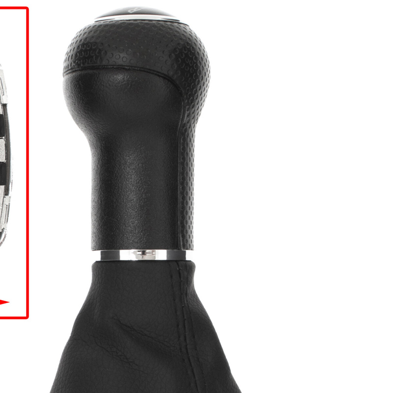 VW GOLF MK4 IV 98-05 Gear / gearbox knob BLACK + SILVER RING + BLACK LID 5+R + Lever Gaiter WITH CHROME FRAME (12MM)