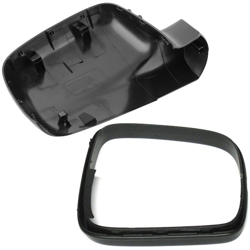 VW T5 03-15 obudowa + ramka lusterka zewnętrznego CZARNA lewa 2 szt. KPL