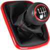 VW Golf IV 97-06 Gear shift knob + Lever Gaiter (Red frame)