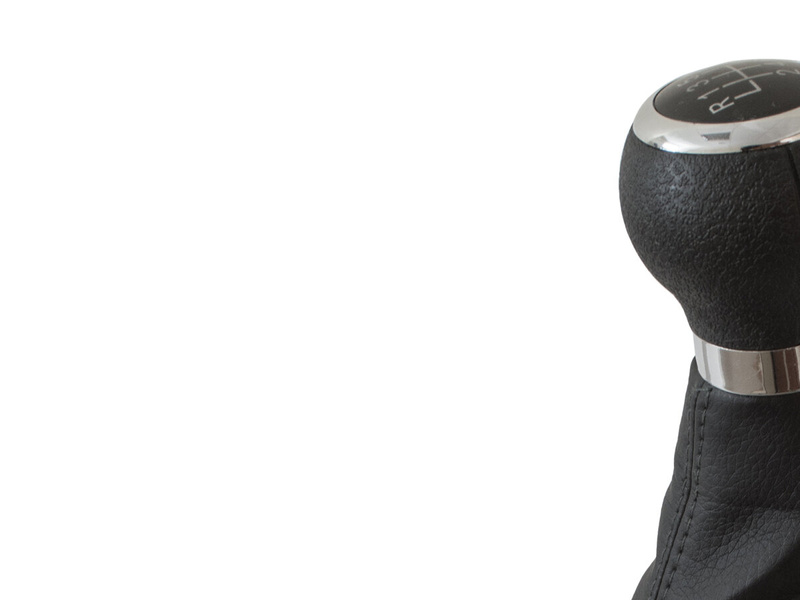 VW Passat B7 10-14 Gear shift knob BLACK + Lever Gaiter BLACK with frame CHROM 6 Gears