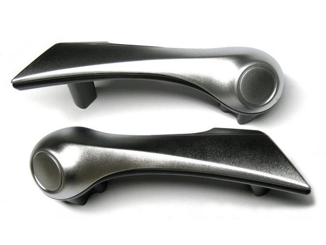 Renault Megane II 02-05 door handle / grip front Left + Right set CHROM