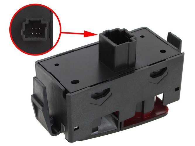 Dacia Sandero II 2012- Hazard warning switch / warning lamp button black + door lock function