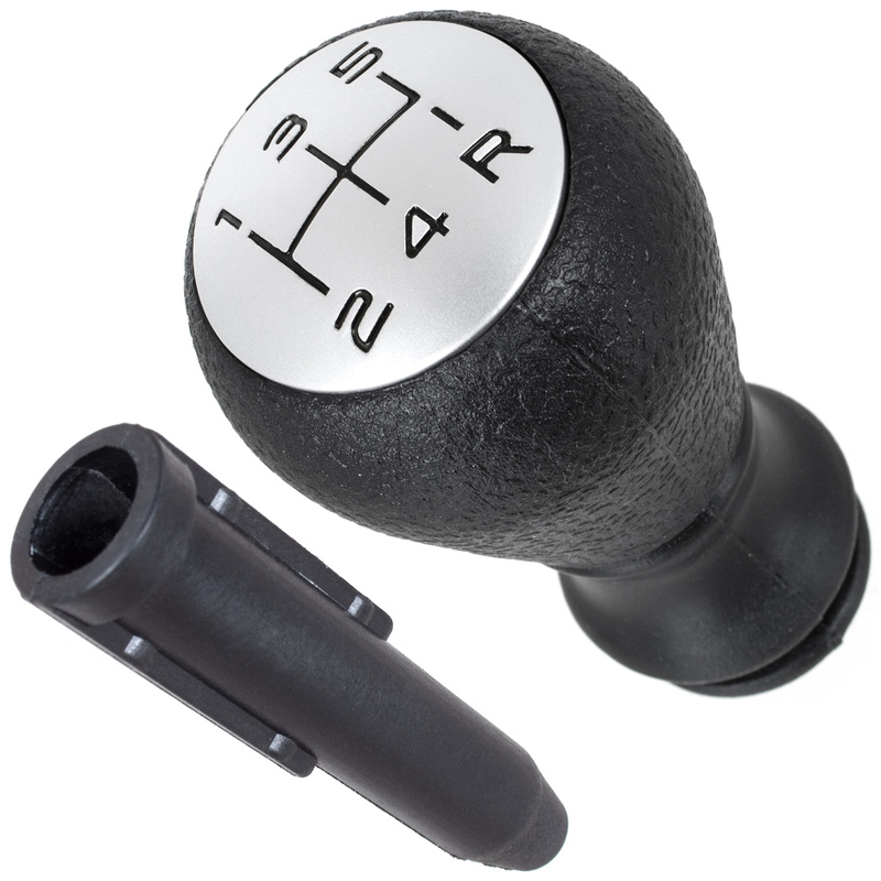 Peugeot 206 gałka zmiany biegów CZARNA + SILVER CZARNY SCHEMAT + adapter / przejściówka dźwigni drążka gałki zmiany biegów 2 szt. KPL