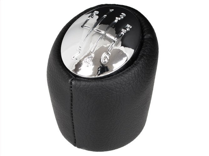 Renault Espace IV 2002- Gear shift knob 6 Gears BLACK + CHROM