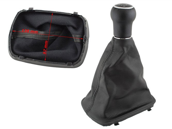 AUDI A6 C5 97-04 GEAR SHIFT KNOB + LEVER COVER WITH FRAME 12mm