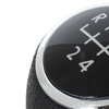 VW T5 / T6 03-11 Gear / gearbox knob BLACK + SILVER RING + BLACK LID 5+R 7H0711113