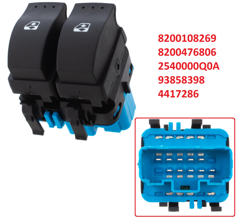 Renault Master III 2010- przełącznik podnoszenia szyb elektrycznych PODWÓJNY
