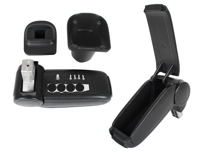 Fiat 500L 2012- armrest set BLACK EKOLEATHER + mounting kit