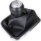 VW GOLF MK4 IV 98-05 Gear / gearbox knob BLACK + SILVER RING + CHROME LID 5+R + Lever Gaiter (12mm DIAMETER)