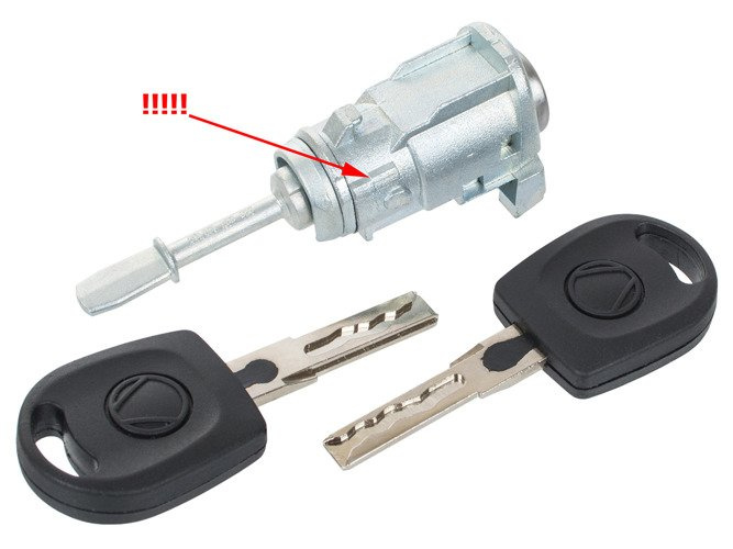Seat Toledo II 98-04 Front door lock / insert with keys Left