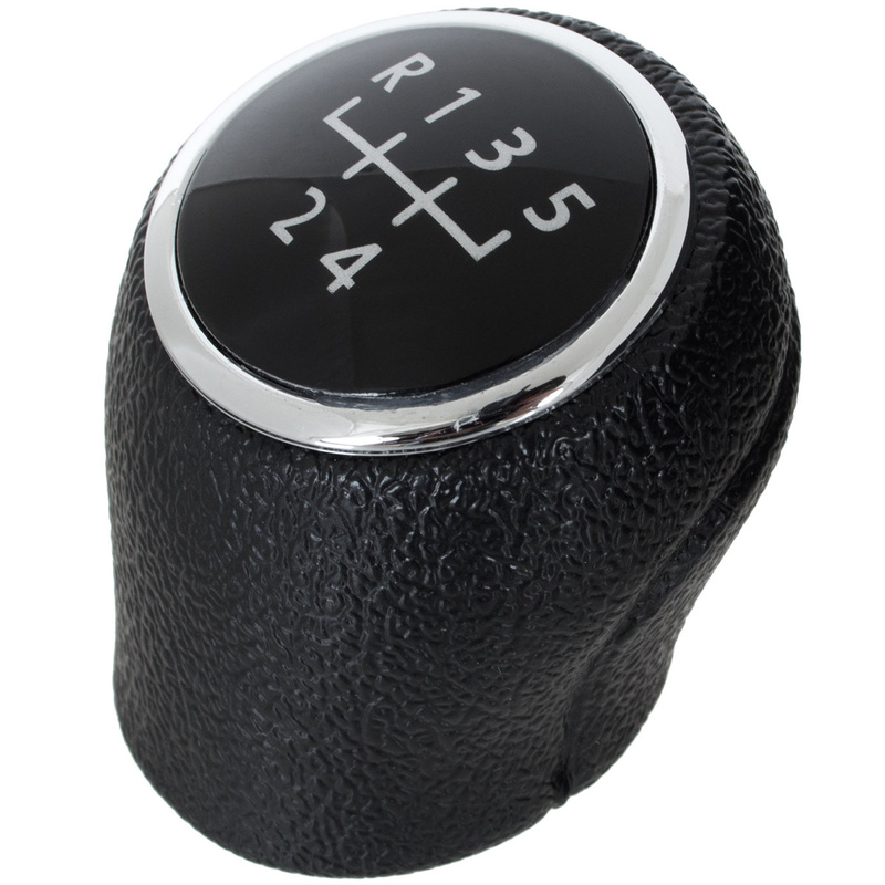 VW T5 / T6 03-11 Gear / gearbox knob BLACK + SILVER RING + BLACK LID 5+R 7H0711113