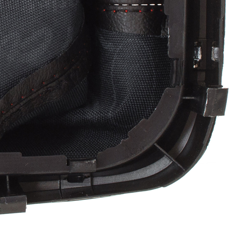 VW Golf V Plus 05-08 gałka zmiany biegów + CZARNY mieszek z CZERWONĄ nitką i ramką CHROM 5 BIEGÓW
