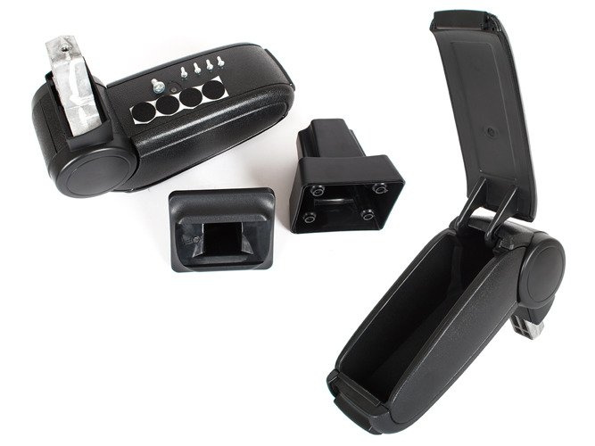Vauxhall / Opel Astra II G 98-05 armrest set BLACK EKOLEATHER + mounting kit