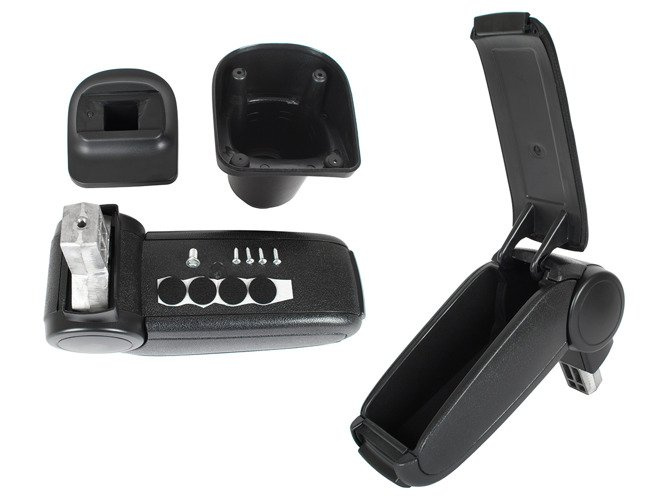 Fiat 500L 2012- armrest set BLACK FABRIC + mounting kit