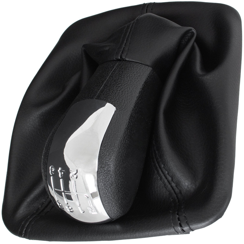 Skoda Octavia II 04-11 Gear shift knob + Lever Gaiter with frame CHROM 6 Gears