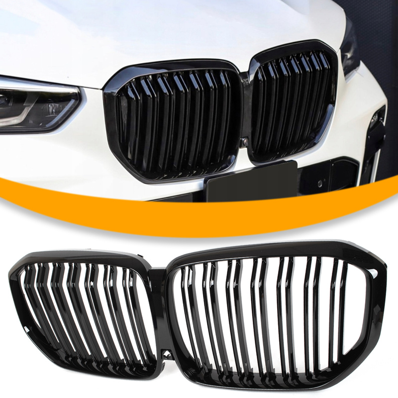 BMW X5 G05 2019- atrapa między reflektory (nerki) BLACK GLOSSY DOUBLE BAR