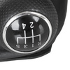 VW GOLF MK4 IV 98-05 Gear / gearbox knob BLACK + SILVER RING + BLACK LID 5+R + Lever Gaiter WITH FRAME