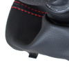 Audi A3 I 8L 96-03 Gear shift knob BLACK + Lever Gaiter BLACK Red thread 5 Gear