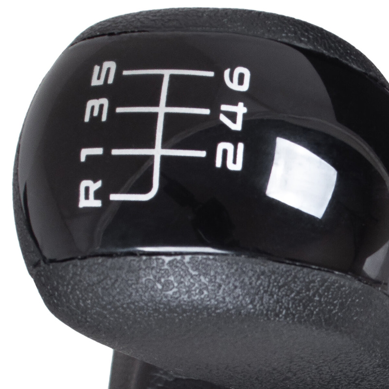 Skoda Octavia II 2004- Gear shift knob + Lever Gaiter with frame BLACK 6 Gears