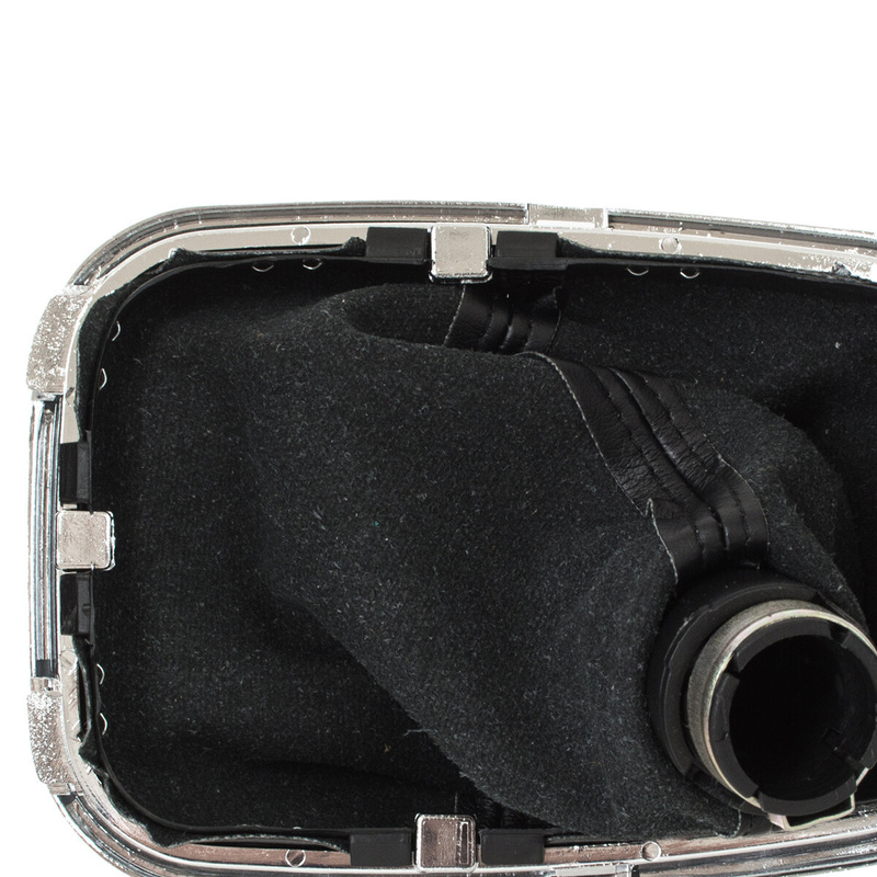 VW Bora 98-05 gałka zmiany biegów CZARNA + mieszek z ramką CHROM 5 BIEGÓW OTWÓR 23MM
