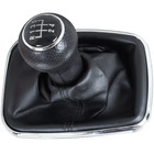 VW Bora 98-05 gałka zmiany biegów CZARNA + mieszek z ramką CHROM 5 BIEGÓW OTWÓR 23MM