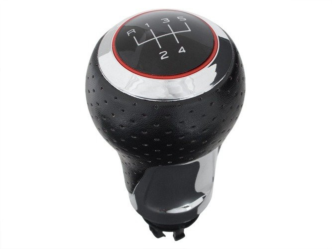 Audi A3 8P 03-12 Gear shift knob S-LINE black + CHROM 5 speed (R on the top)