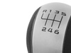 Skoda Octavia II 2004- Gear shift knob + Lever Gaiter with frame SILVER 6 Gears