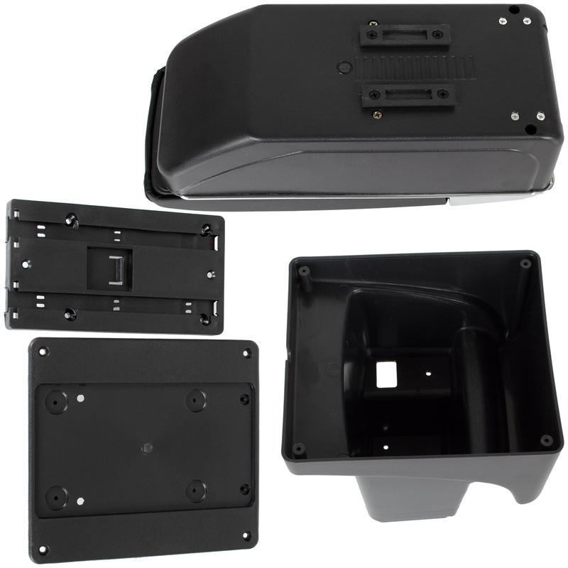 Ford Focus MK3 2014-2018 LIFT podłokietnik ze schowkiem CZARNA EKOSKÓRA + zestaw montażowy