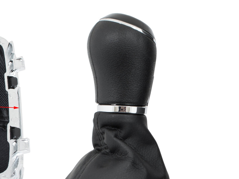 VW Golf VII 2012- Gear shift knob BLACK + Lever Gaiter 6 Gears
