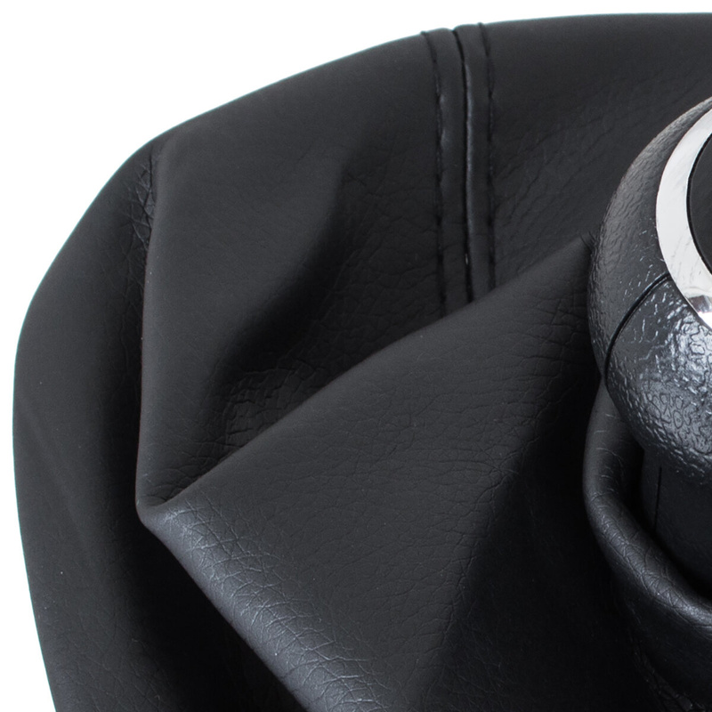 VW PASSAT B5 97-00 Gear / gearbox knob BLACK + SILVER RING + BLACK LID 5+R + Lever Gaiter WITH FRAME (12MM)