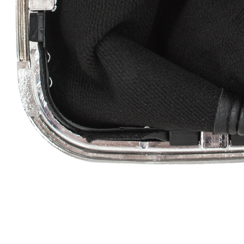 VW Golf IV 97-03 Gear shift knob SILVER + Lever Gaiter with frame CHROM 6 Gears Hole 12MM