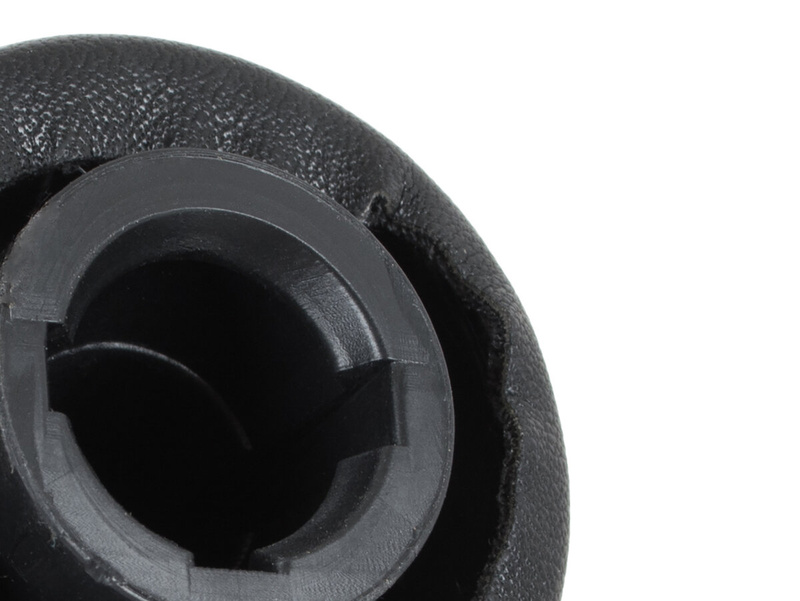 Renault Clio III Gear shift knob 6 speed black leather + SILVER