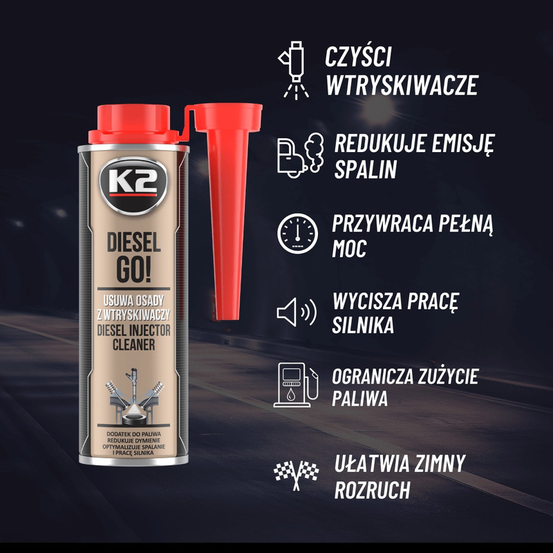 Dodatek do paliwa K2 DIESEL GO! 250ml T321