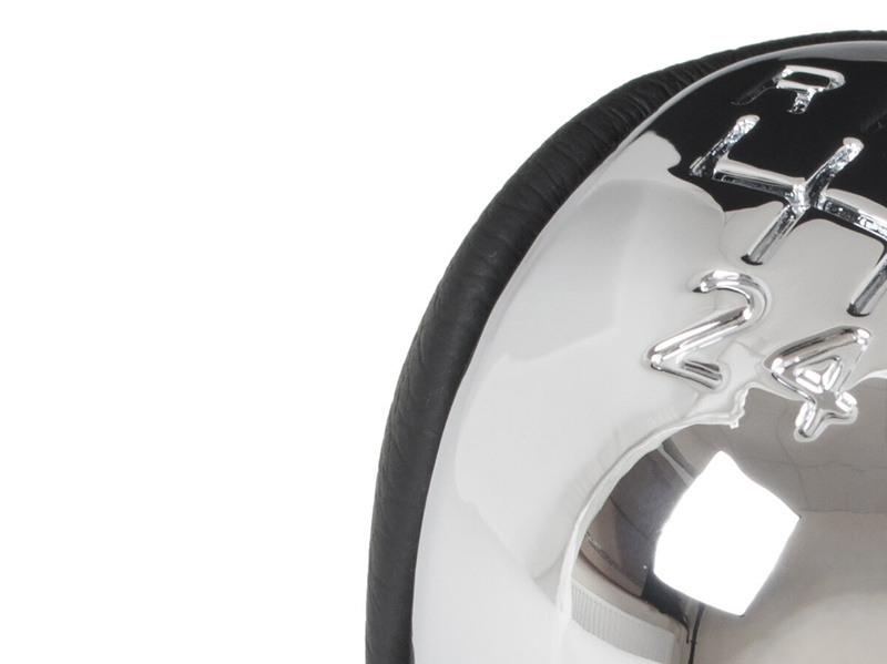 Vauxhall / Opel Vectra C 02-08 Gear shift knob 5 Gear EKOLEATHER + CHROM bieg wsteczny na GÓRZE