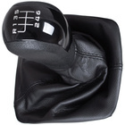 Skoda Octavia II 2004- Gear shift knob + Lever Gaiter with frame BLACK 6 Gears