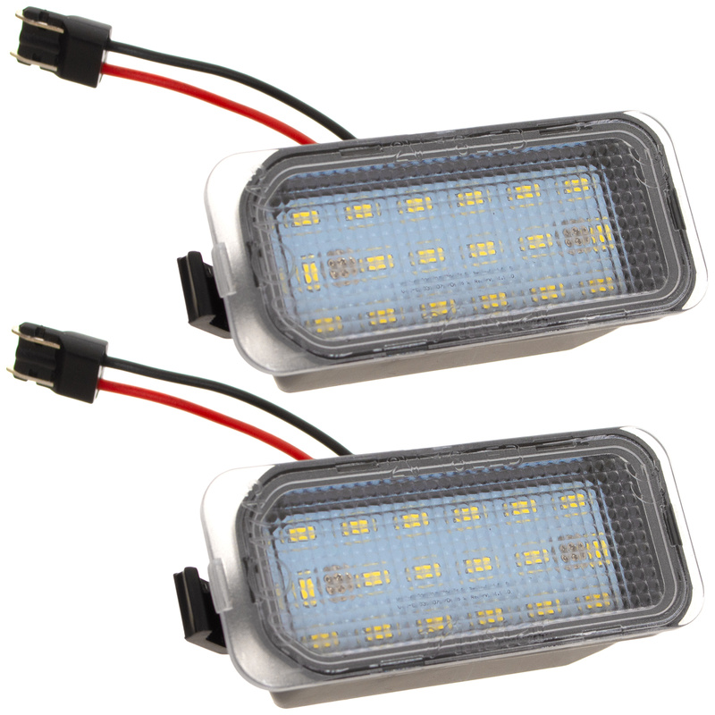 Ford C-MAX II Fiesta Mk7 Focus Mk2 FL Galaxy II Kuga Mondeo Mk4 S-MAX Licence plate light / lamp LED 2 pcs set