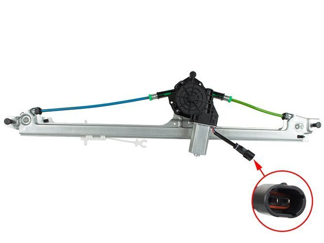 Renault Trafic II 01-14 Front window regulator (electric adjustment version) (motor included) Left