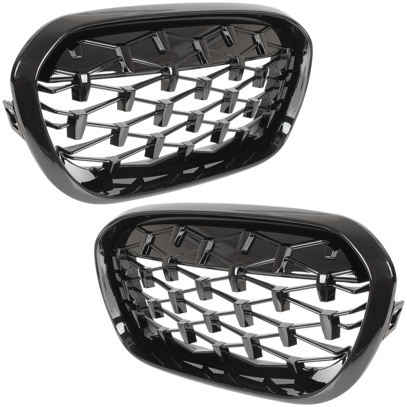 BMW 1 F20 F21 FL 2015- atrapy między reflektory (nerki) lewa + prawa kpl. FULL BLACK STAR