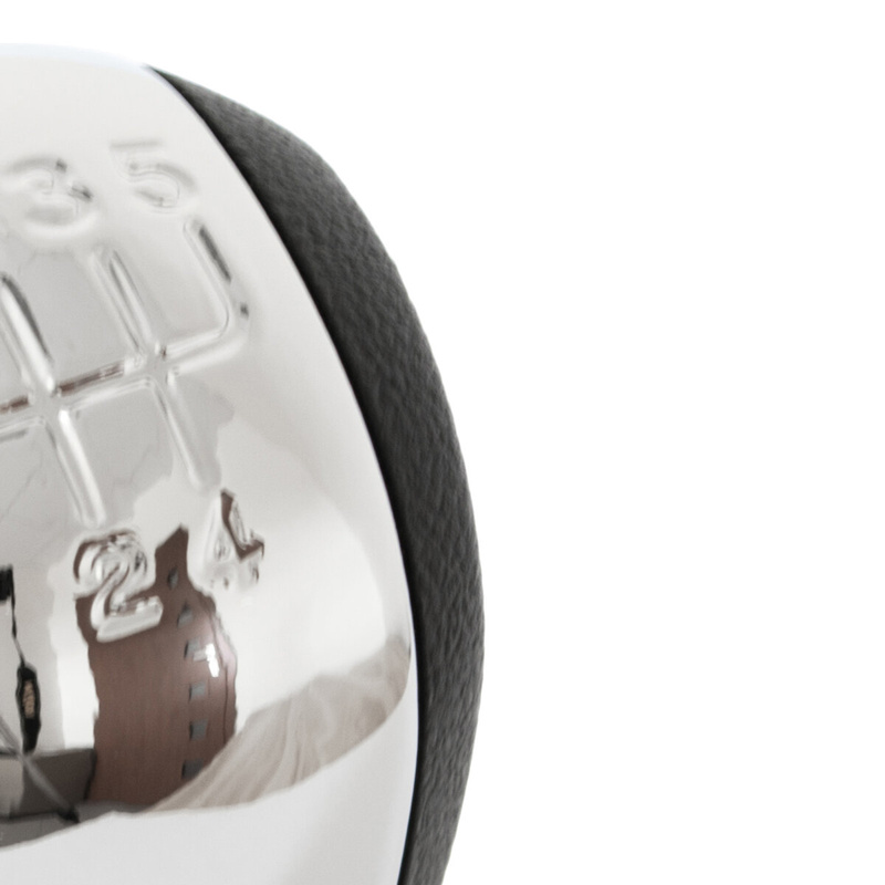 SKODA OCTAVIA MK2 II 04-11 Gear / gearbox knob BLACK + CHROME LID 5+R + LEATHER Lever Gaiter WITH FRAME