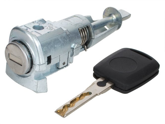 Skoda Octavia II 2004- door lock / insert with keys front door Left