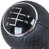 Audi A3 I 8L 96-03 Gear shift knob BLACK + Lever Gaiter BLACK Red thread 5 Gear