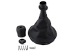 VW T5 / T6 03-11 Gear / gearbox knob BLACK + SILVER RING + BLACK LID 5+R + Lever Gaiter 7H0711113
