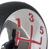 Renault Megane II 02-09 Gear shift knob CHROM, RED SCHEME