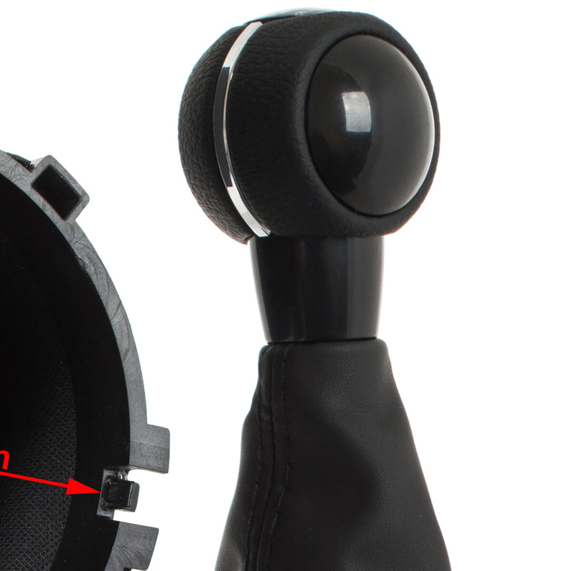 MINI Clubman F54 2014- gałka zmiany biegów CZARNA + mieszek z ramką 5 BIEGÓW