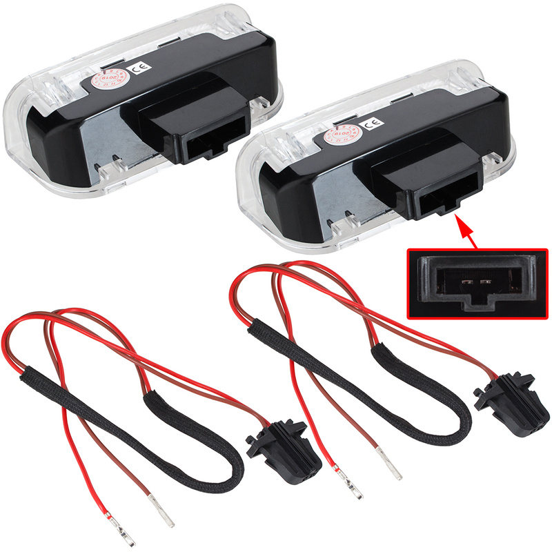VW Eos Golf V VI Jetta III Passat B6 B7 B8 CC Scirocco Sharan Touareg interior door lamp BIAŁE LED 2 pieces. set.