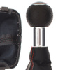 Audi A3 I 8L 96-03 Gear shift knob BLACK + Lever Gaiter BLACK Red thread 6 Gears