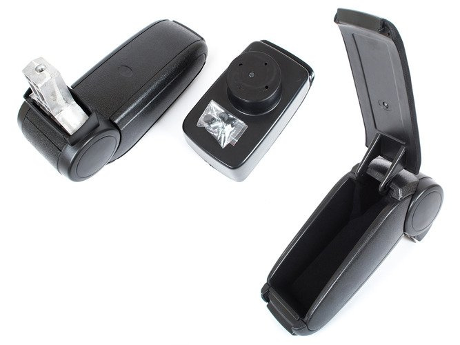 Ford Fiesta Mk7 2008- armrest set BLACK FABRIC + mounting kit